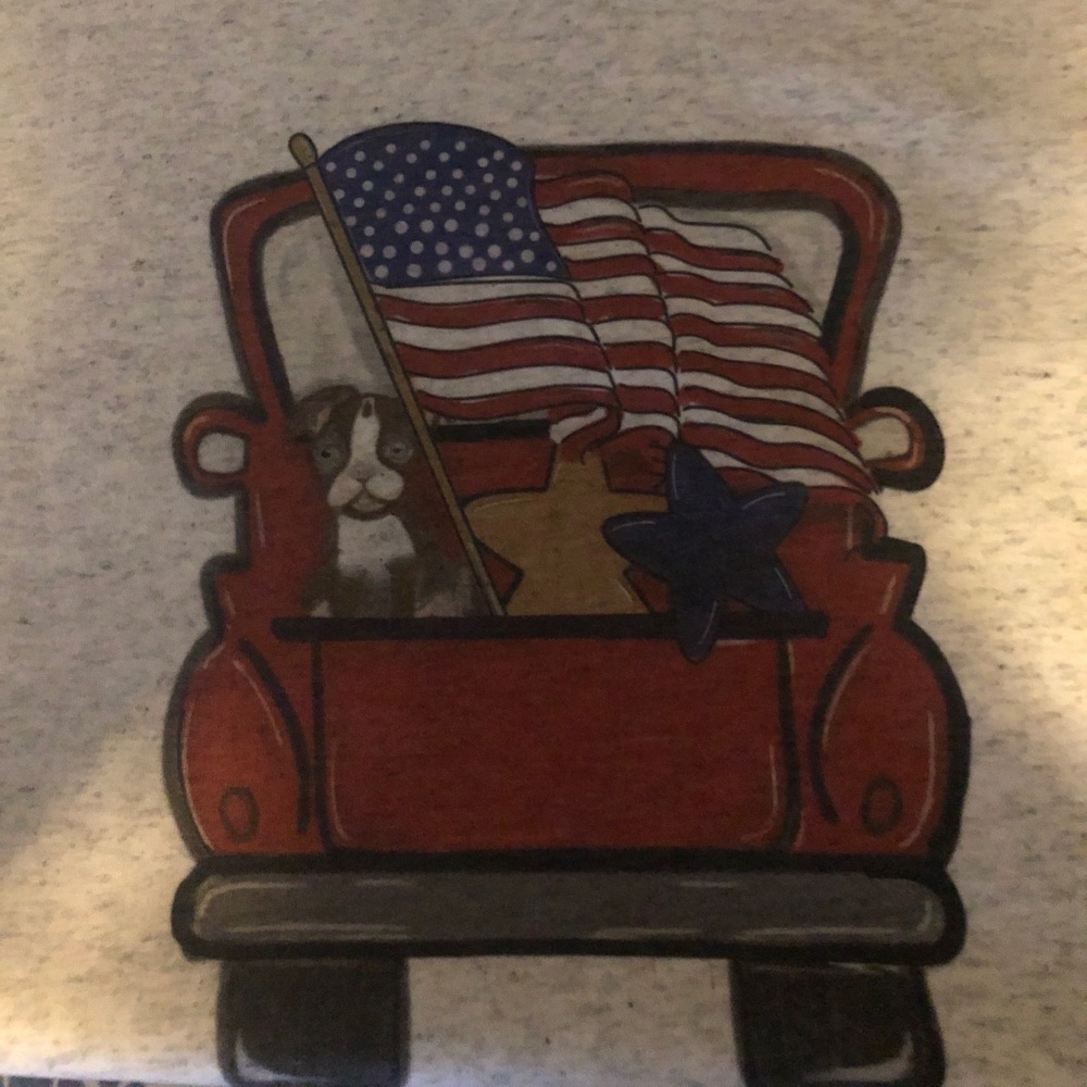 Patriotic Red Truck T-shirt